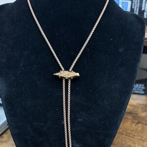 Kendra Scott Presleigh Rose Gold Lariat Necklace